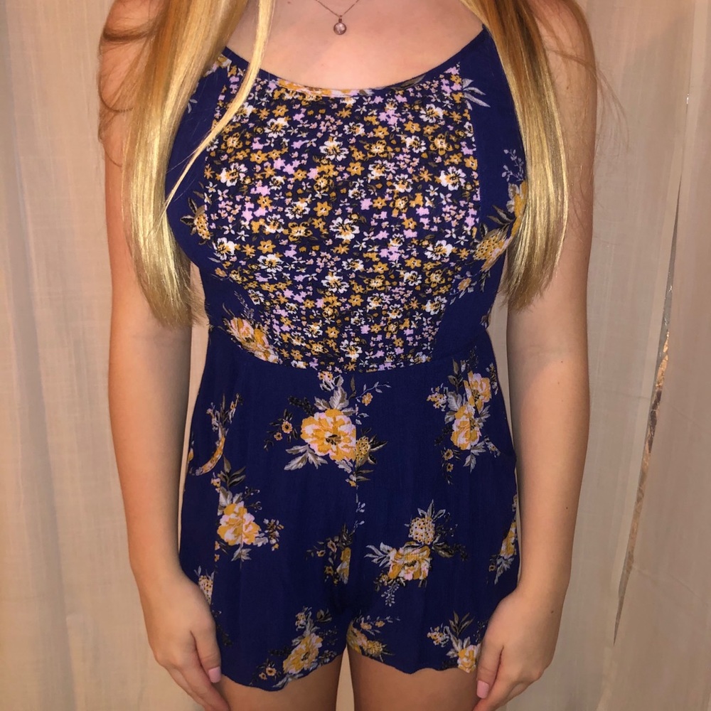Navy Romper